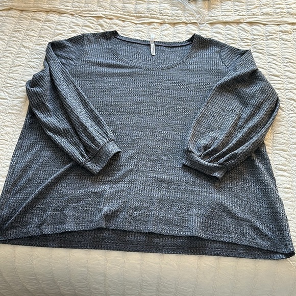 🔥French twist 3X maiden Bangladesh, waffle, knit, blue and black long sleeve - Picture 3 of 9